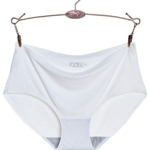 10Pcs Solid Seamless Panties Low-Rise Panties Female Sexy Briefs Women Plus Size Ultra-thin Underwear