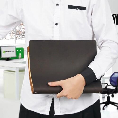 In stock binder notepad retro leather diary blank notebook A4 kraft paper sketchbook