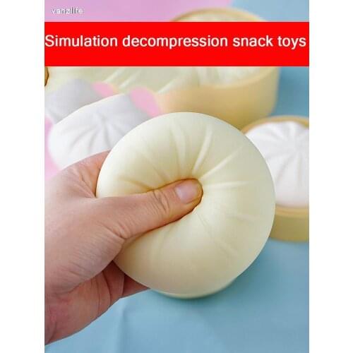 Vanzlife Simulation of steamed stuffed bun to vent artifact slow rebound pinching decompression toys creative spoof fake food
