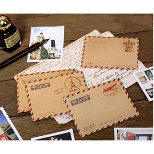 High quality 10 pcs/lot (one bag) Mini Cute Kawaii Kraft Envelope Vintage Eiffel Tower Paper Letter Korean Stationery