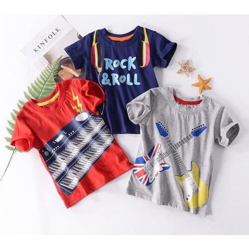 Funny Cartoon Print Kids T Shirt Baby Boys Girls T-shirt Fashion Casual Tops Summer Short Sleeve Tee Shirts Kids Gift clothing