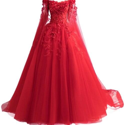 2021 Stock Cheap Red Blue Quinceanera Dresses Beaded Applique Formal Prom Dress Ball Gown Sweet 16 Dress Robe De Soiree