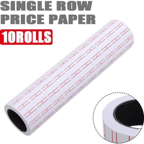 10 Rolls Self Adhesive Price Tags Grocery Labels 4000pcs 21*12mm White Pricing Stickers with Dual Red Line Office Mark