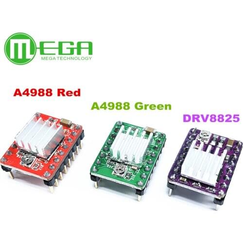 10pcs Stepper Driver A4988 DRV8825 stepper driver with Heatsink Red color Green color