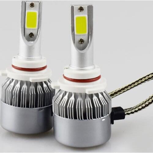 2 Pcs Cree Cold White Light Led Headlight 6000K 36W 3800LM C6 COB High Power Headlight Car Hi/Lo Beam Auto Bulbs