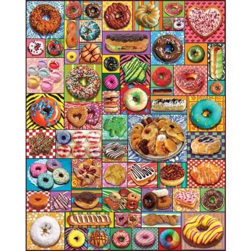 JMINE Div 5D Donuts cake food Full Diamond Painting cross stitch kits art High Quality Scenic 3D paint by diamonds