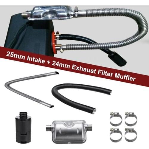 8PCS Car Air Diesel Heater 24mm Exhaust Silencer + 25mm Filter Accessory For Air Diesel Heater Car Consumables Accessories