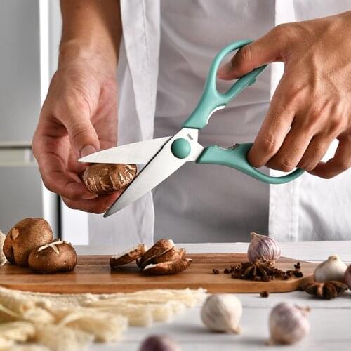 Household Kitchen Scissors Stainless Steel Blade Scissors ABS Handle Vegetable Shears Multifunctional Food Hand Tools