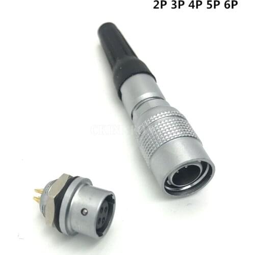 DHL 100PCS 8mm 2Pin 4Pin 6Pin XLR plug Aviation Connector Push Pull Circular FGG Plug + EGG Socket + Cover Series