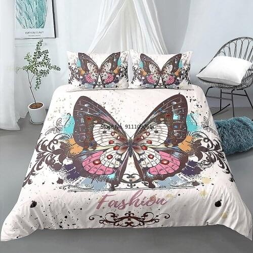 Home Textiles Butterfly Duvet Cover for Women Comfortable Bedding Sets Twin/Full/Queen/King Comforter Euro 220x240 Quilt Cover