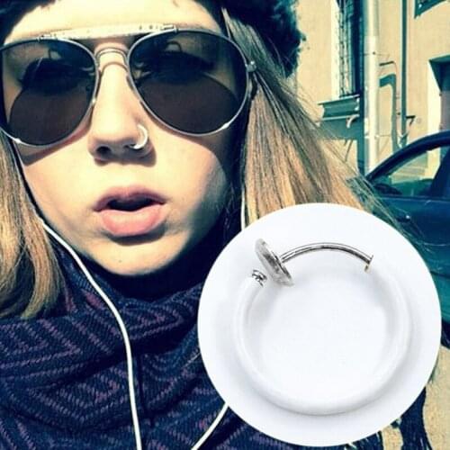 Hot Sale 316L stainless steel Round Bone Nose Stud Piercing Earring Nose Ring Prong Body Piercing Jewelry wholesale