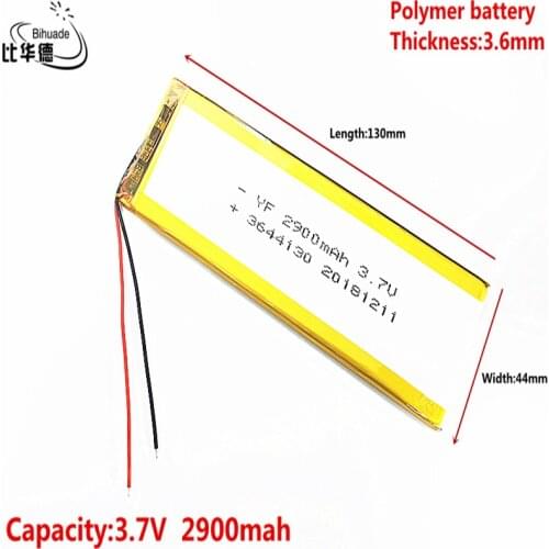 Good Qulity Liter energy battery 3.7V,2900mAH 3644130 Polymer lithium ion / Li-ion battery for tablet pc BANK,GPS,mp3,mp4