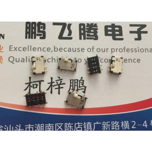 2PCS/lot Imported Japanese COPL CUS-22TB vertical patch 6/10 foot toggle switch 2 gear 2P2T sliding