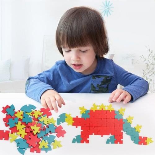 JINLETONG Kids wooden creative puzzle 3-6 years old traffic animal numbers and letters Jigsaw Educational Toy For Children