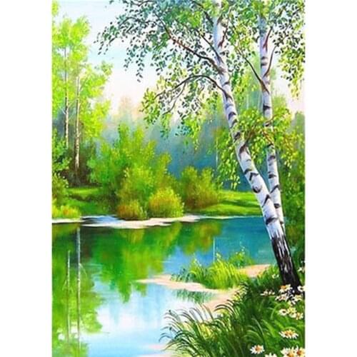 LaoJieYuan DIY diamond painting Forest handmade rhinestones art embroidery home decoration 5d diamond painting full drill square