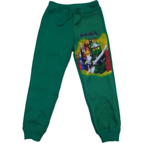 ÇEA-NİNY Male Child Green Ninjago Digital Printed Cotton Sweatpants 451144371