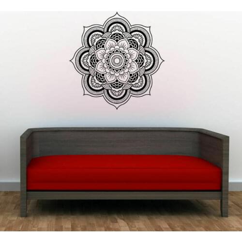 Mandala Flower Wall Sticker Vinyl Paper Wall Decals For Living Room Circle Pattern Room Decoration Art Decor Bedroom C746