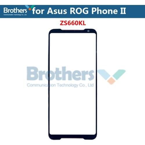 Front Outer Glass Lens For Asus ROG Phone II ZS660KL Touch Screen Glass for ASUS ZS660KL Front LCD Glass Lens Phone Replacement