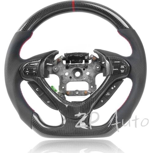 Forged Carbon and Perforated Leather for Honda Spirior Steering Wheel assembly
