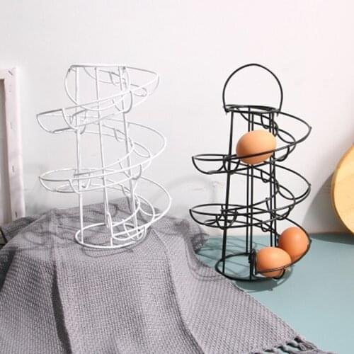 Egg rack spiral storage rack Egg Skelter Deluxe Spiraling Dispenser Rack Basket Storage Space Multi-functional rack