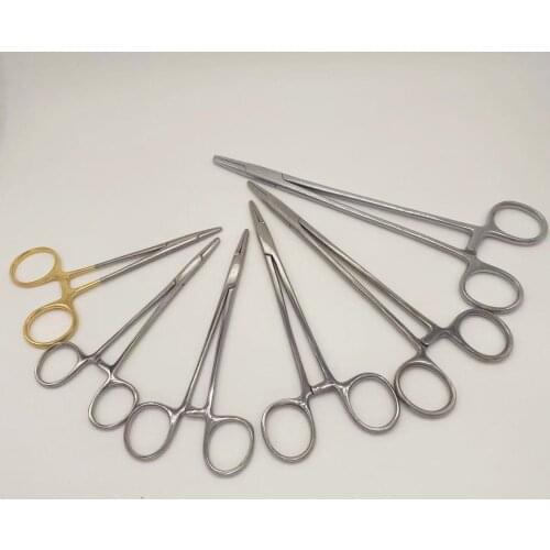 Professional Medical Needle Holder Needle Holder Stainless Steel Double Eyelid 12.5cm 14cm 16cm 18cm 20cm Needle Holder Surgica