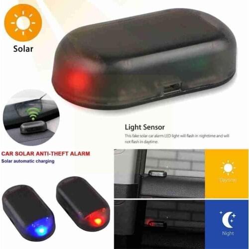 General Warning Lights Flashing Warning LED Lamp Strobe Car Signal Theft Counterfeit Solar Security System Warning Simulati E9S9