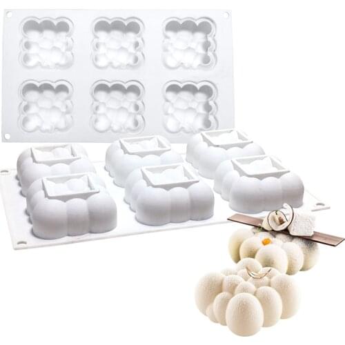 6 Hole Cloud Silicone Cake Mold For Baking Mousse Chocolate Sponge Moulds Pans Cake Decorating Tools accessories Moule