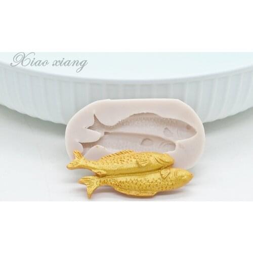 3D Fish Silicone Cake Moulds For Baking Carp Fondant Mold Chocolate Cupcake Soap Molds Candy Cookie Kitchen Accessories M2111