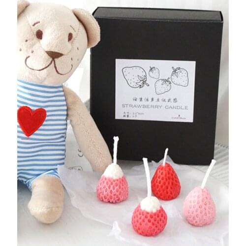 Fruit strawberry birthday candle holiday romance