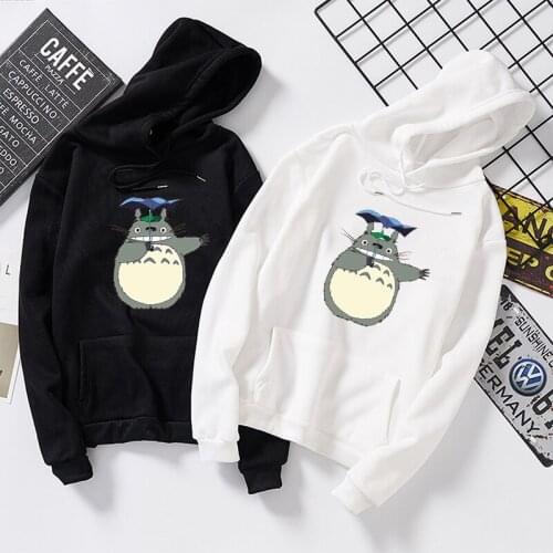 Japanese Anime Spirited Away Studio Harajuku Hoodies Sweatshirts Men Women Pullovers Totoro Pringting Spring Hoody