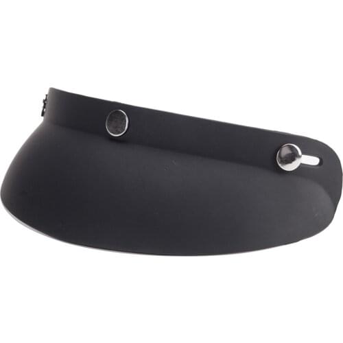 Vintage 3-Snap Motorcycle Helmet Visor Peak Sunshield Protector Shield Black