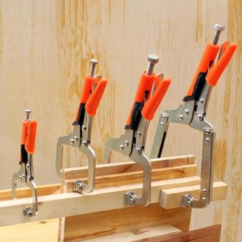 Carbon Steel Clamping Plier Welding Tool Adjustable Jaw Pliers C Clamp Locking Grips Forceps forging for Family Repair Carpentry