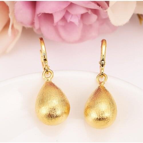 Water Drop Earrings for Women/Girl Gold Color african beads ball Olive Ethiopia Trendy Earrings Arab Middle Eastern Jewelry Gift