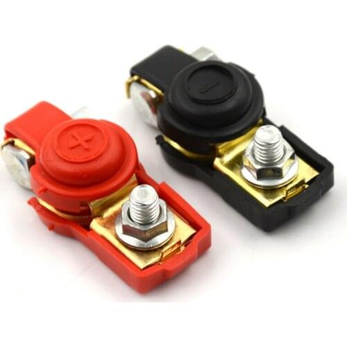 1 Pair Brass Positive Nagative Car Battery Terminal Clamp Clips Connector
