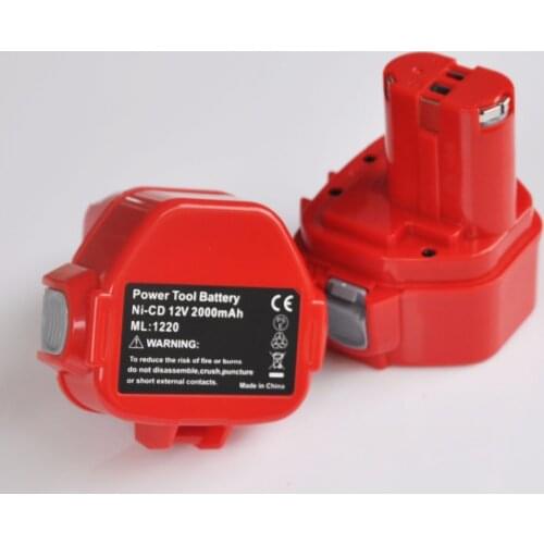 2PCS 12V Ni-Cd rechargeable battery cell pack 2000mah for makita cordless Electric drill and screwdriver 1050D 4331D 5093D 4013D