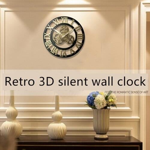 34cm / 40cm / 50cm / 60cm / 70cm industrial gear wall clock decorative wall clock industrial style wall clock mute