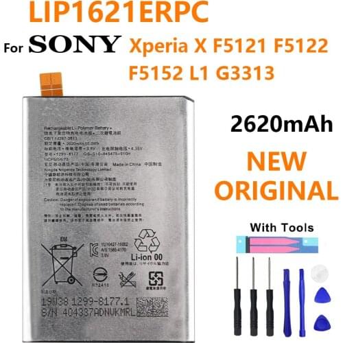 For Sony Xperia X L1 F5121 F5122 F5152 G3313 Phone In Stock High Quality 100% Original 2620mAh LIP1621ERPC Battery batteria