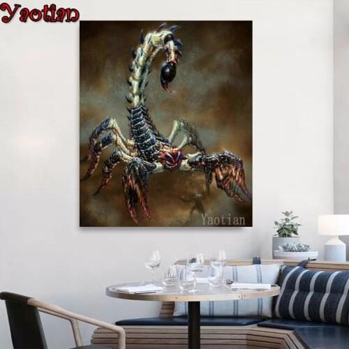 Diamonds Embroidery DIY Diamond painting Scorpion Animal 5D Full Drill Square Round rhinestone mosaic Cross Stitch Wall Decor