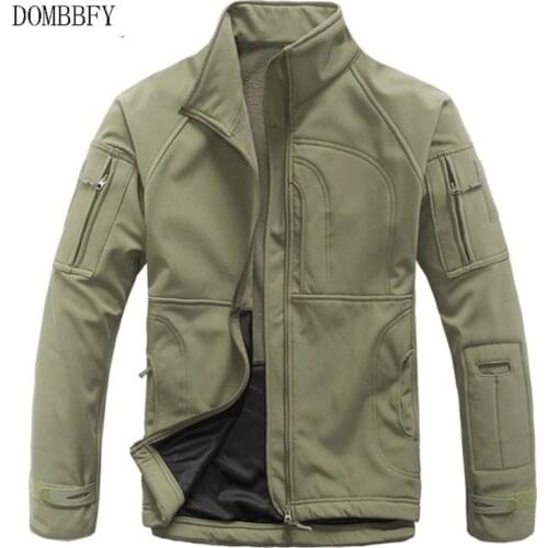 Camouflage Military Tactical Jacket Men Winter Sharkskin Soft Shell Waterproof Windbreaker Jackets Fleece Coat Army Hunt Clothes