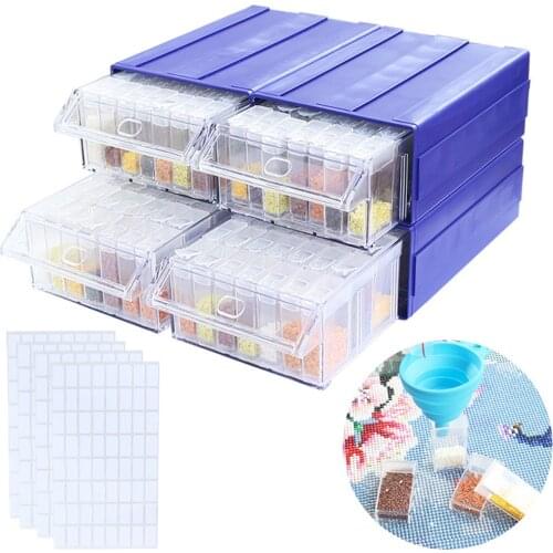 5d Diamond Painting Beads Storage Container with Detachable Boxes and Individual Grids for Storage Beads Drills Jewelry