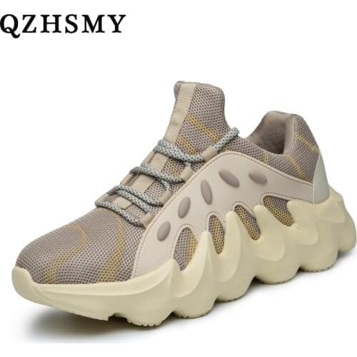 New Men Shoes Mens Hip Hop Sneakers Mesh Breathable Man Casual Shoes Outdoor Black Lace-up Rubber Tenis Trainers 2021 Summer