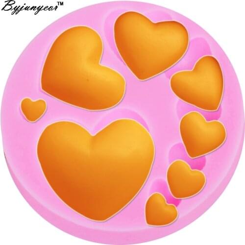 M174 3D Heart Love UV Resin Silicone Mold Fondant Chocolate Candy Gumpaste Lollipop Crystal Epoxy Soft Clay Moulds