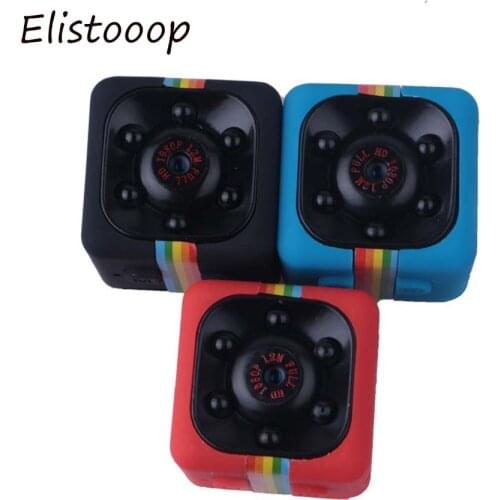 Elistooop SQ11 Mini Camera HD 1080P Action Camera HD Car Camcorder With Night Vision 12MP Mini DV Camera