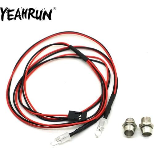 RC Model Car LED Lights 2LEDs Night Headlamps Headlights for 1/10 RC Crawler Car SCX10 Accessories