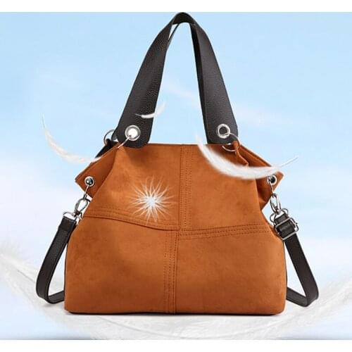 Fashion Women Shoulder Bag Large Capacity Tote Soft PU Leather Crossbody Bag Solid Color Female Top-handle Bags