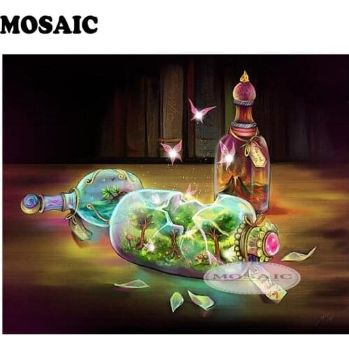 MOSAIC Diamond Embroidery fantasy fairy world 5D Diy Diamond Painting Crystal Mosaic Pictures Handicraft Pictures girls gift D3