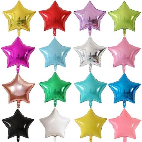 5pcs/lot 18inch Star Foil Balloon Inflatable Helium Baloon Wedding Birthday Party Decoration Globos Children Toy Gifts Ball