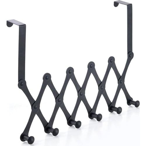 New Door Wall Coat Hanger Stainless Steel Retractable Folding Door Behind Coat Hook Wall Coat Rack Gifts Fellowship For Guests