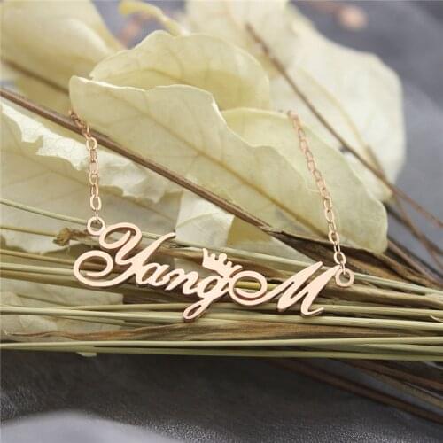 Custom Couple Name Necklace Jewelry S925 Silver Necklace Pendant Lady Necklace Engrave Letter Silver Necklace Women Men Memorial