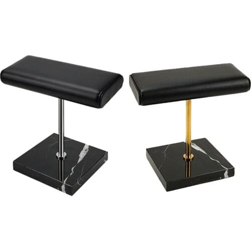 Black Marble Base Watch Stand Metal Rod Display Props Bracelet Jewelry Lengthen Placement Stand